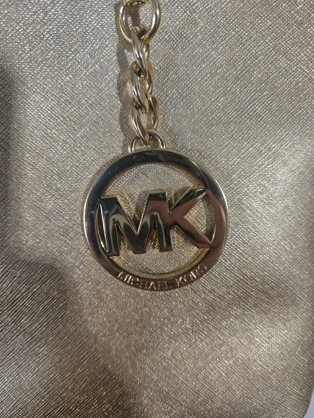 Michael Kors Metallic Gold Tote with Chain Straps